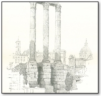 THE REMAINS OF THE 'TEMPLE OF CASTOR AND POLLUX'.